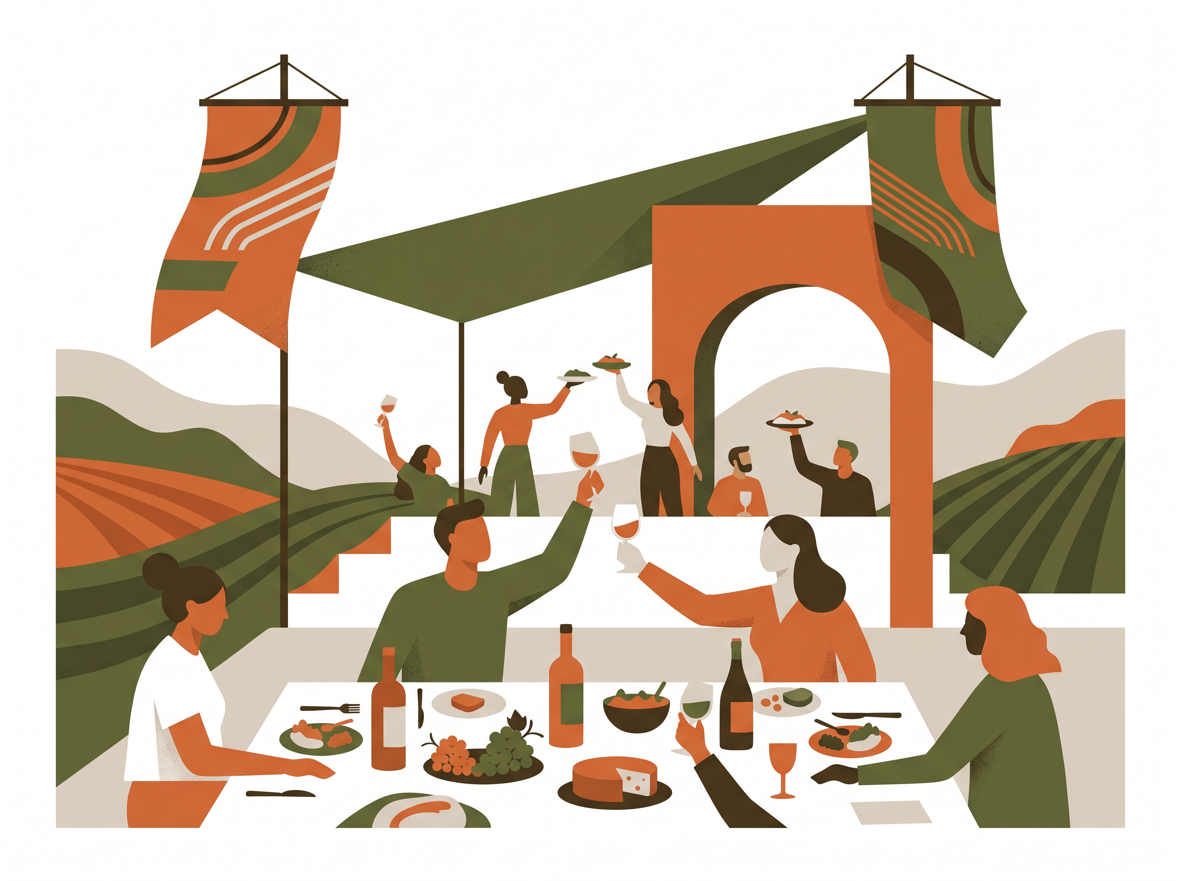 Scene from a signature festival in Sonoma Valley.