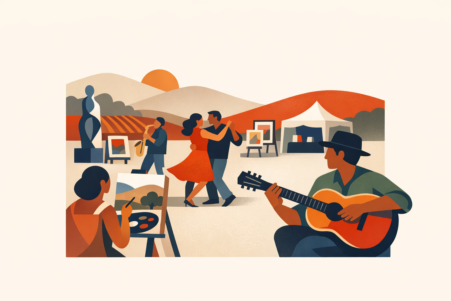 Cultural events highlighting arts and music in Sonoma Valley.