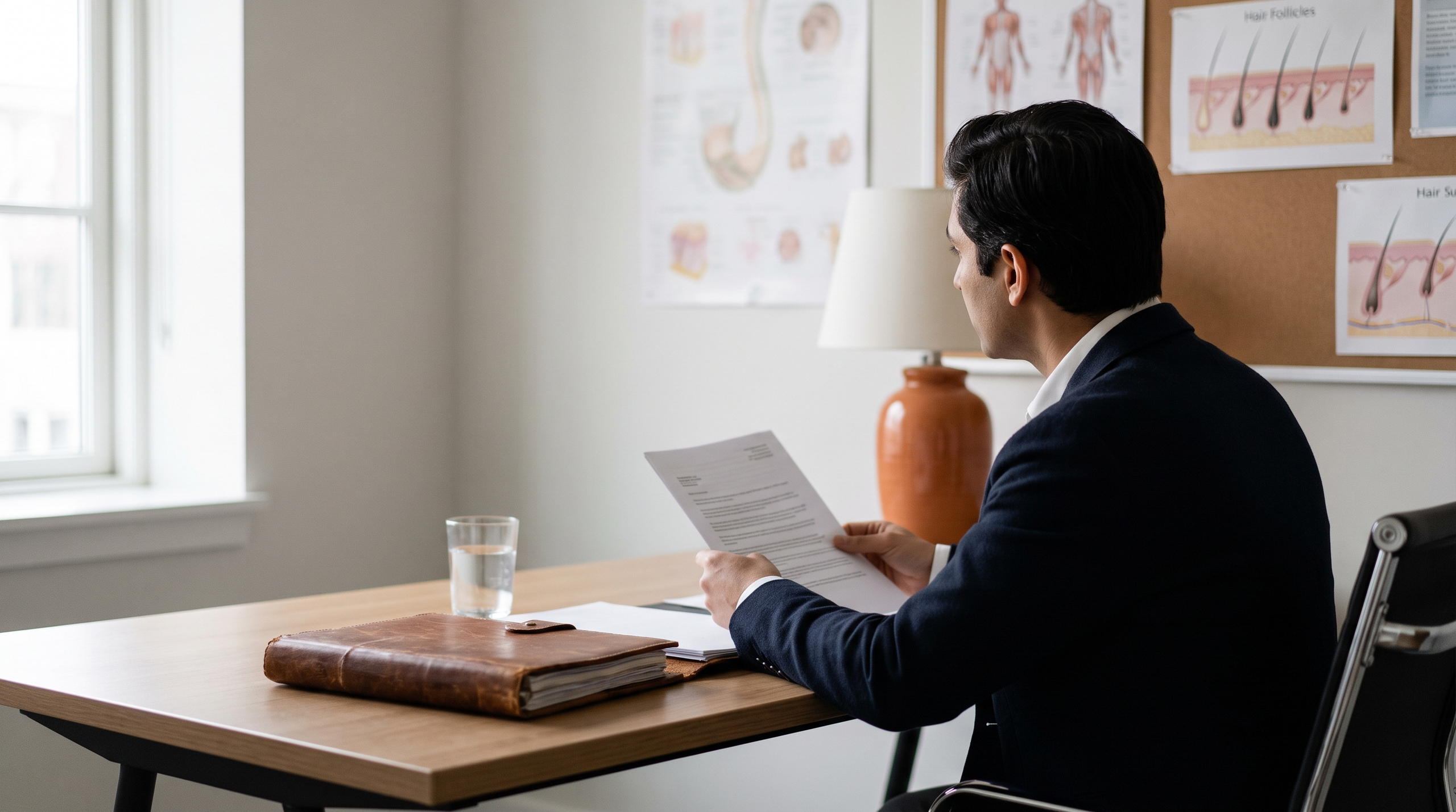 A professional setting examining tirzepatide and hair loss.