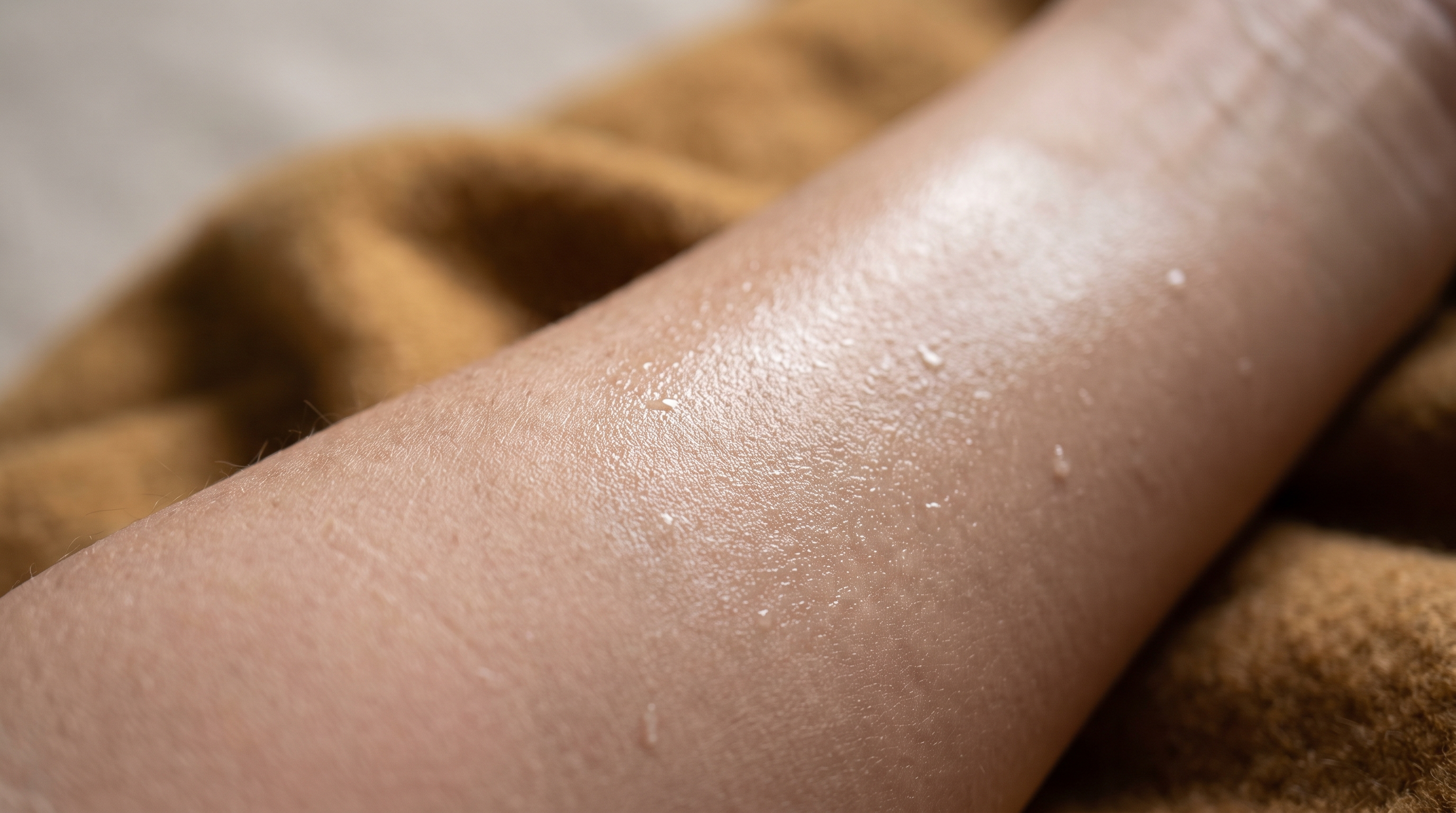 Close-up of healthy hydrated skin