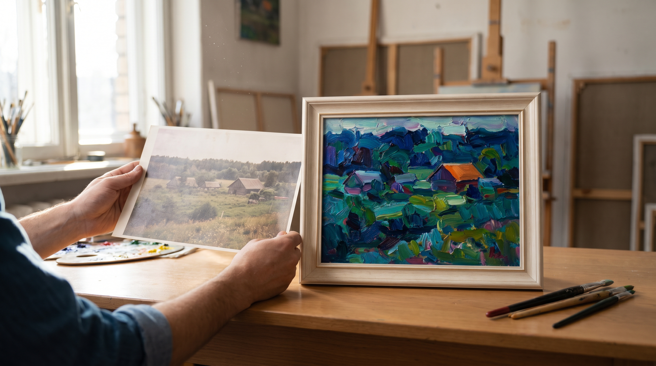Transformation of a photo into fine art