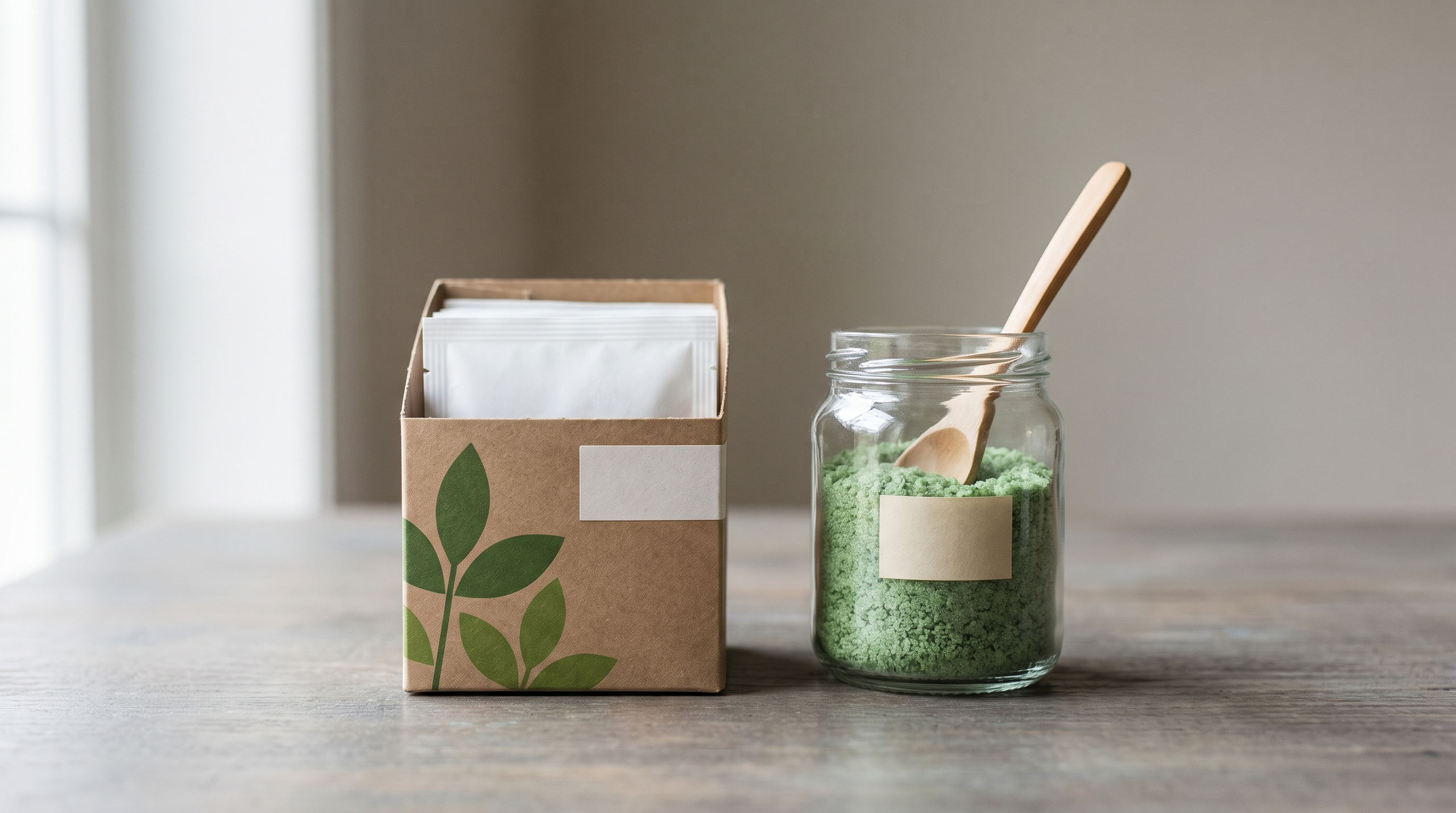 Truvia and Stevia packaging comparison