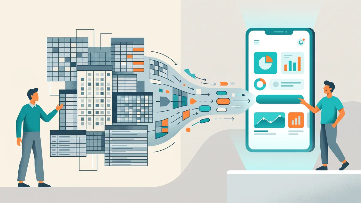 Transforming a spreadsheet into an app