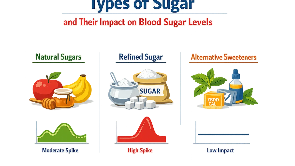 Types of sugar and their impact on blood sugar levels