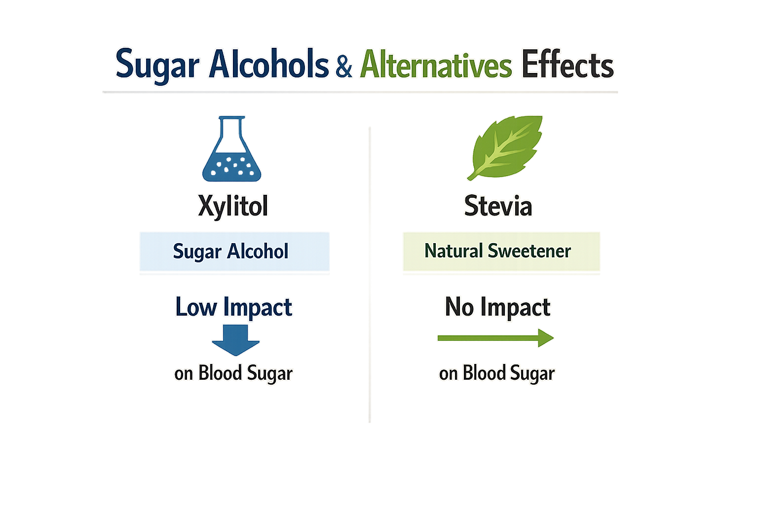 Sugar alcohols and alternatives effects