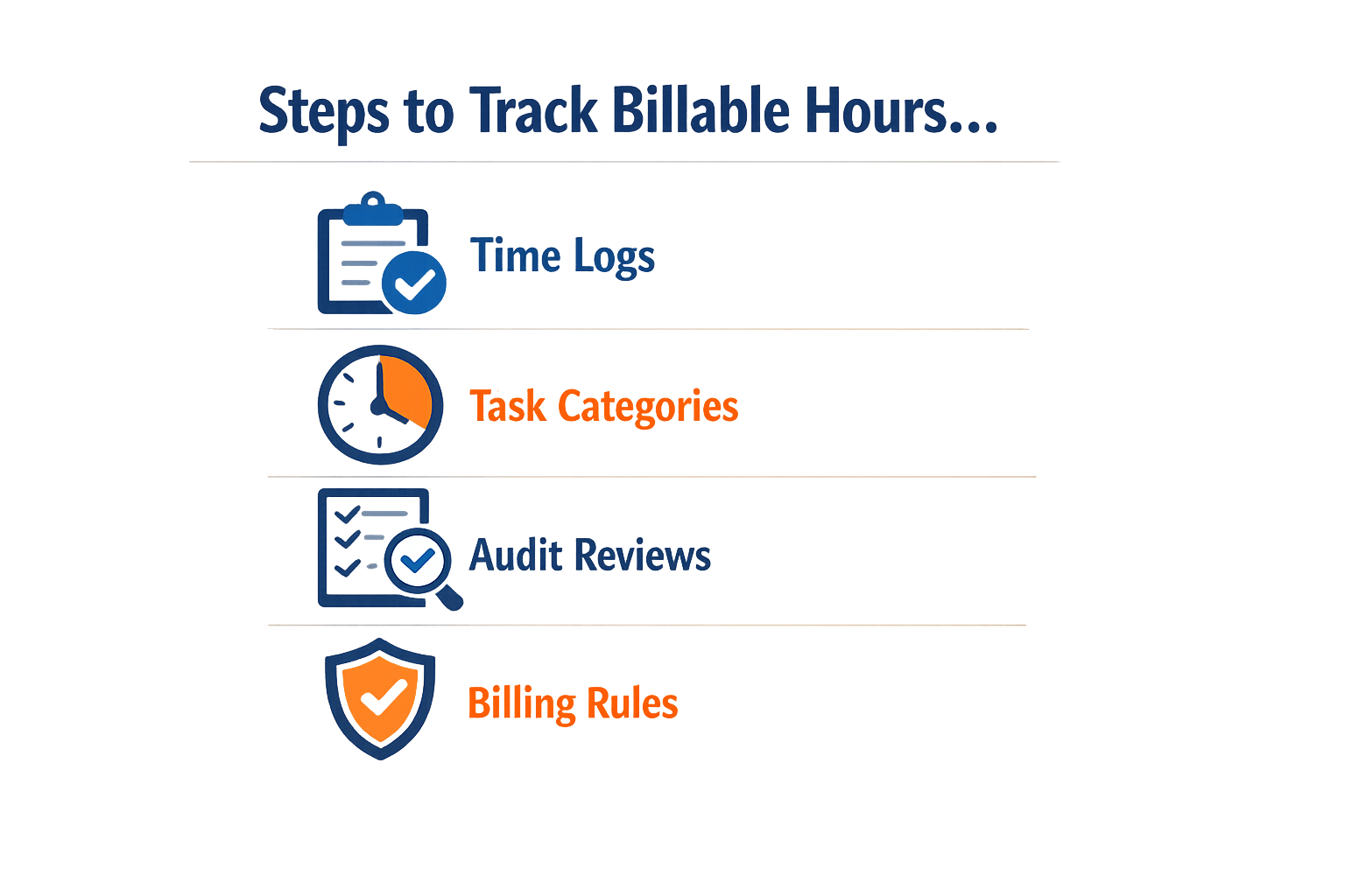 Steps to track billable vs non-billable hours in insurance defense billing.