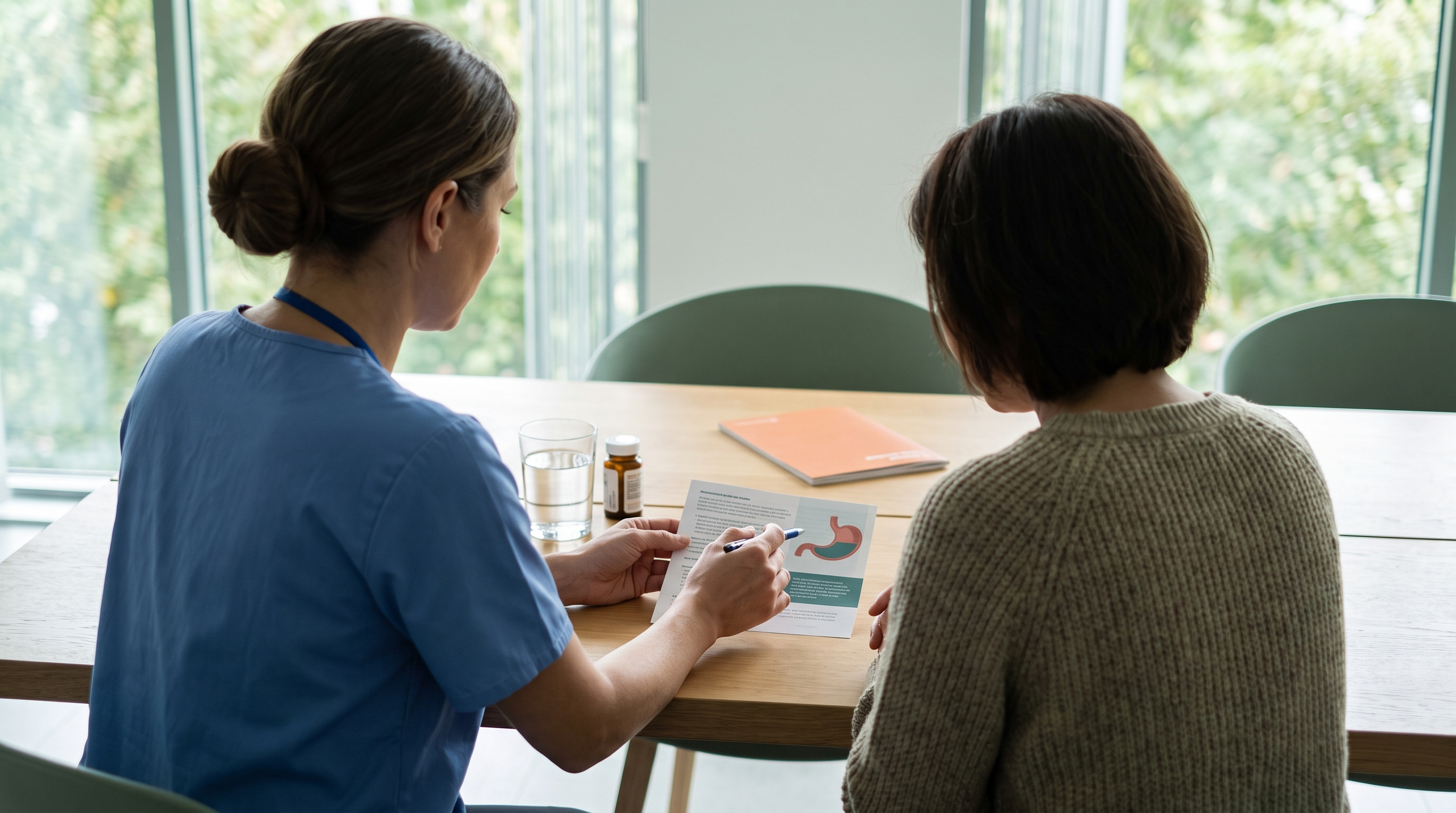 Healthcare professional explaining GLP-1 medications to a patient