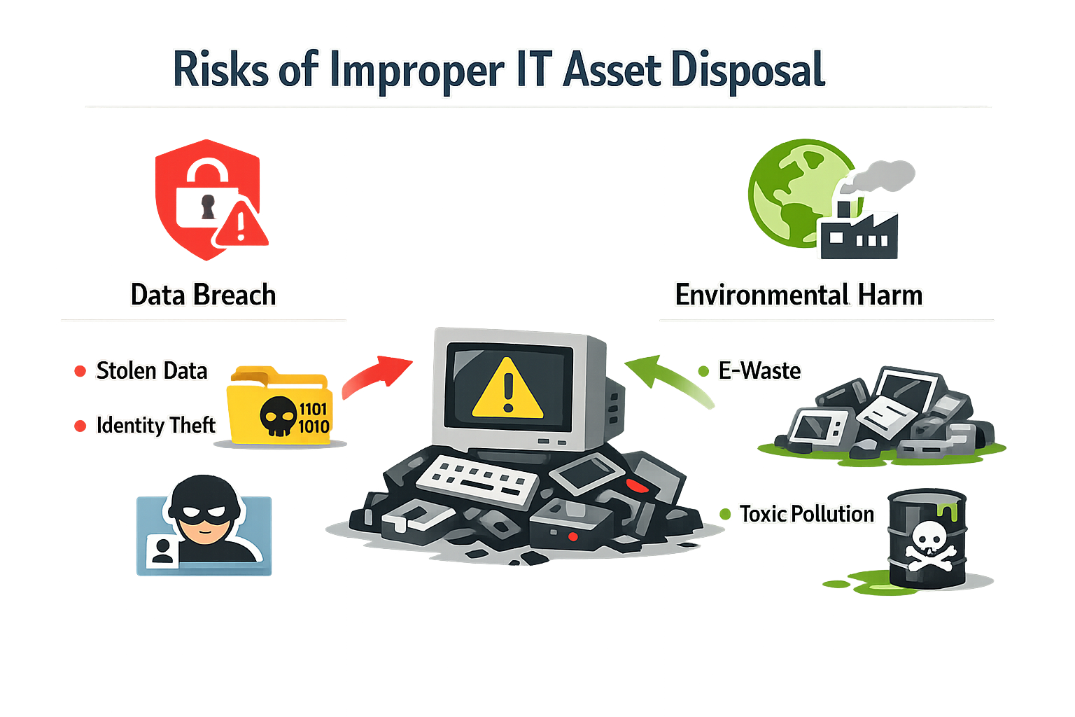 Infographic on risks of improper IT asset disposal