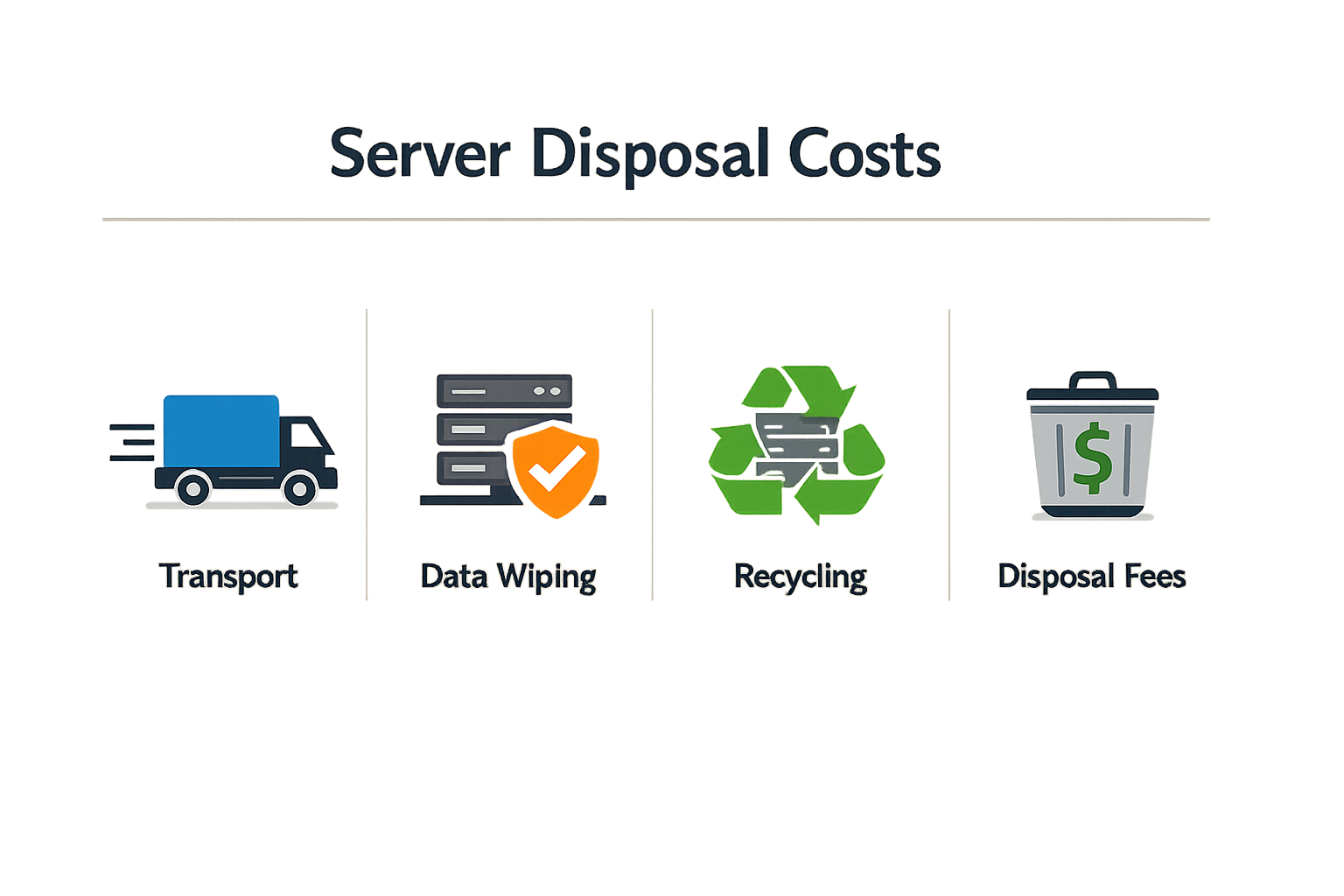 Breakdown of server disposal costs