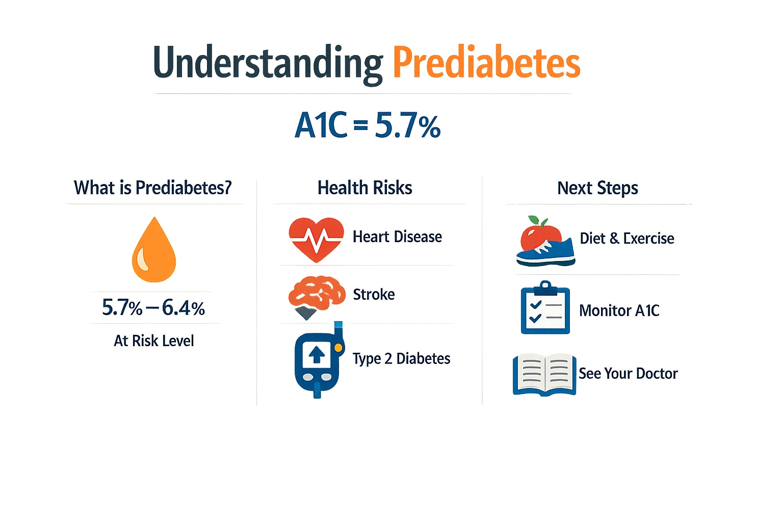 Infographic on prediabetes and A1C levels
