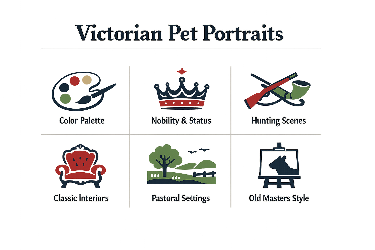 Infographic on characteristics of Victorian art.