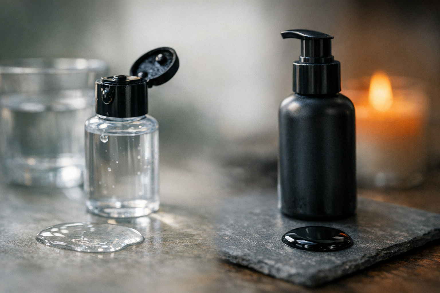 Comparison of water-based and silicone lubricants