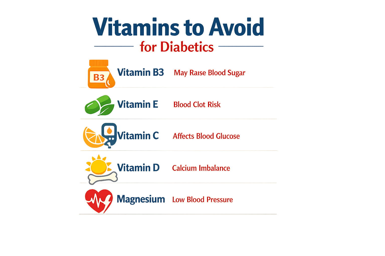 Vitamins to Avoid for Diabetics