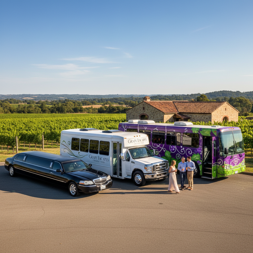 Transportation options for group wine tours