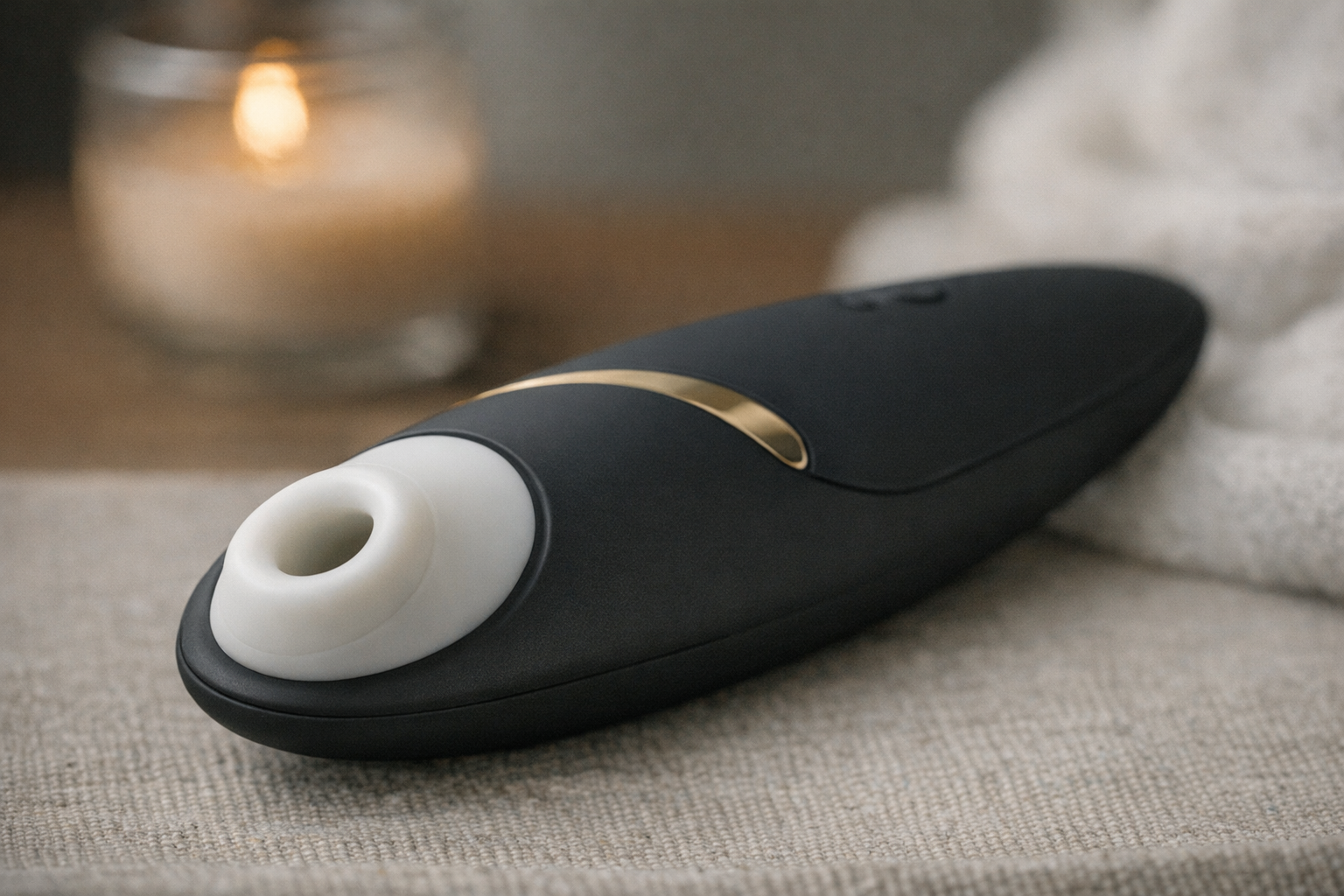 Overview of Womanizer Premium 2 air-pulse vibrator featuring Pleasure Air Technology and 12 intensity levels
