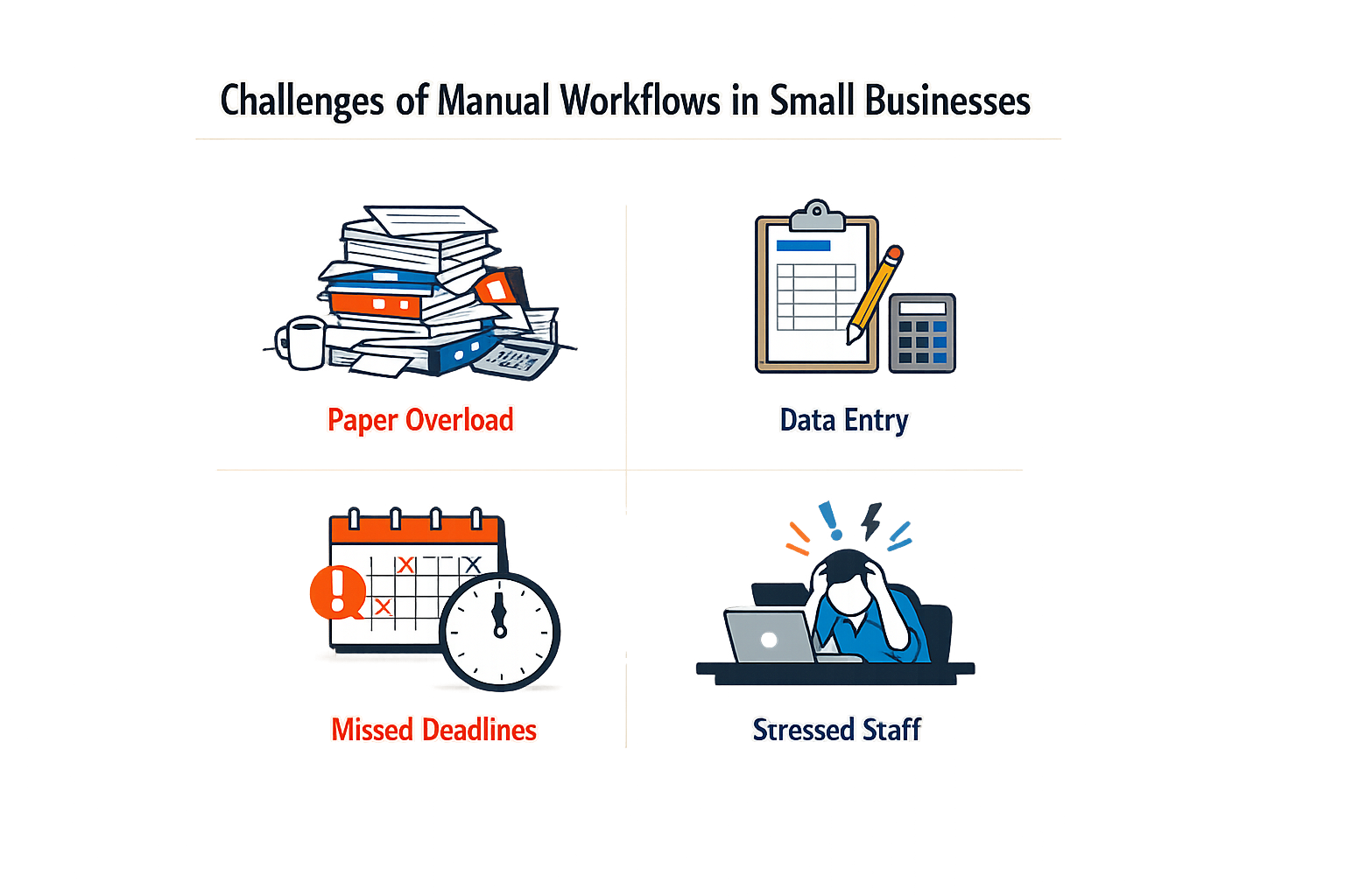 Challenges of manual workflows in small businesses