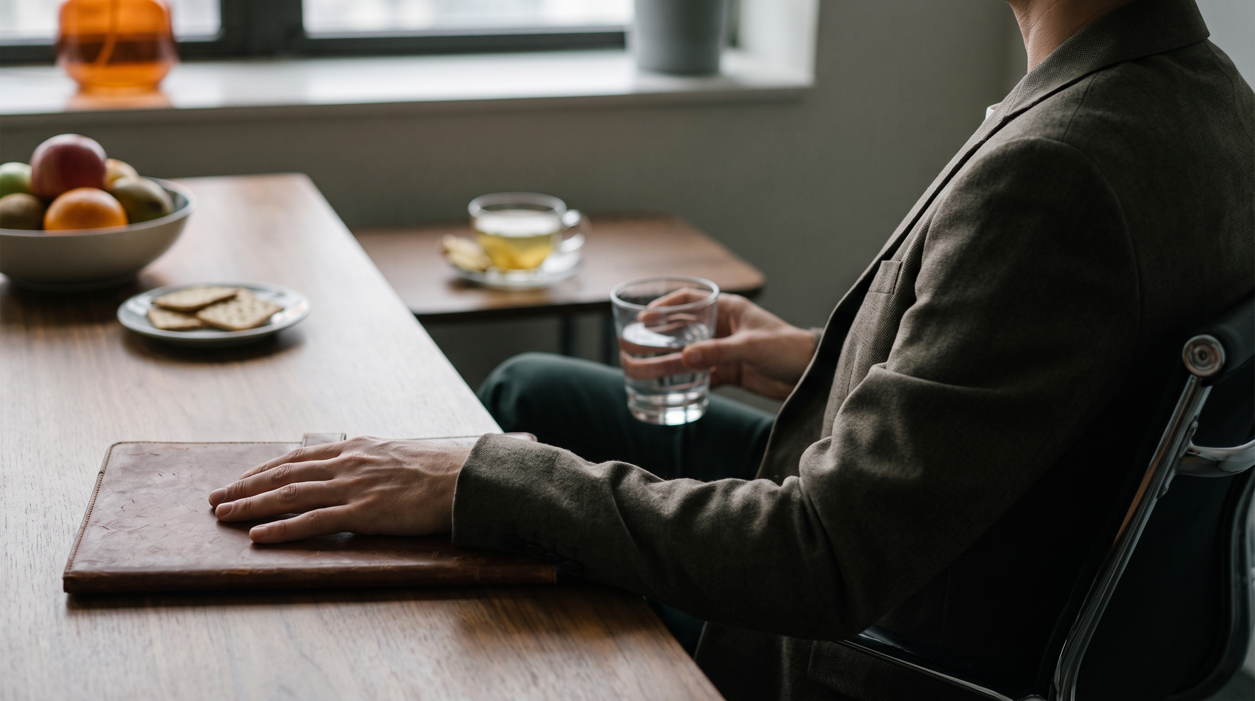 Person experiencing relief from nausea with dietary options